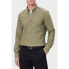 Boss Logolu % 100 Pamuk Slim Fit Düğmeli Yaka Gömlek Erkek Gömlek 50544917 314