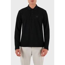 Armani Exchange Logolu % 100 Pamuk Regular Fit Düğmeli Polo Yaka T Shirt Erkek Polo Yaka T Shirt XM001394 AF16262 UC001