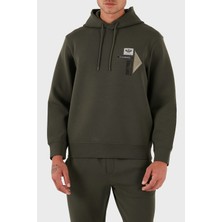 Emporio Armani Logolu Pamuklu Regular Fit Kapüşonlu Sweat Erkek Sweat EM003587 AF10013 U8120