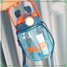 Çıkartma Hediyeli, Ithal Lüx Kulaklı Mavil-Turuncu Matara/suluk 1100 ml