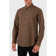 Boss Logolu % 100 Pamuk Slim Fit Düğmeli Yaka Gömlek Erkek Gömlek 50544917 217