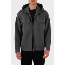 Armani Exchange Streç Pamuklu Relaxed Fit Kapüşonlu Sweat Erkek Sweat XM000967 AF16222 U8107