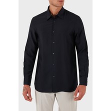 Emporio Armani Ipek Karışımlı Regular Fit Klasik Yaka Gömlek Erkek Gömlek EM001537 AF17293 UB118