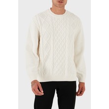 Armani Exchange Yün Karışımlı Regular Fit Bisiklet Yaka Örgülü Kazak Erkek Kazak XM001331 AF13776 U0009