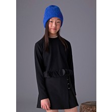 Mayoral Siyah Kız Çocuk Yaprak Detaylı Bluz 7030