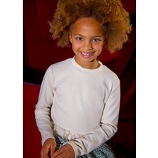 Mayoral Krem Kız Çocuk Yaprak Detaylı Bluz 7030