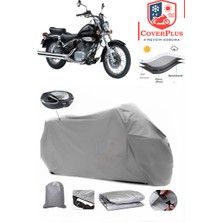Suzuki Vl 250 Intruder Branda Gri Arka Çanta Uyumlu(Topcase) Motosiket Brandası Motor Örtüsü Çadır Su Geçirmez Motosiklet Kılıfı Motor Brandası,lastikli,taşıma Torbalı