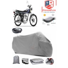 Yuki Yk 100-B Branda Gri Arka Çanta Uyumlu(Topcase) Motosiket Brandası Motor Örtüsü Çadır Su Geçirmez Motosiklet Kılıfı Motor Brandası,lastikli,taşıma Torbalı