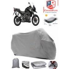 Triumph Tiger Explorer Xrx Branda Gri Motosiket Brandası Motor Örtüsü Çadır Su Geçirmez Motosiklet Kılıfı Motor Brandası,lastikli,taşıma Torbalı