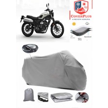 Honda cl 250 Branda Gri Arka Çanta Uyumlu(Topcase) Motosiket Brandası Motor Örtüsü Çadır Su Geçirmez Motosiklet Kılıfı Motor Brandası,lastikli,taşıma Torbalı