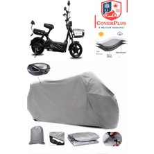 Stmax Kobra 500 Branda Gri Arka Çanta Uyumlu(Topcase) Motosiket Brandası Motor Örtüsü Çadır Su Geçirmez Motosiklet Kılıfı Motor Brandası,lastikli,taşıma Torbalı