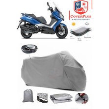 Kymco Downtown 350I Abs Branda Gri Arka Çanta Uyumlu(Topcase) Motosiket Brandası Motor Örtüsü Çadır Su Geçirmez Motosiklet Kılıfı Motor Brandası,lastikli,taşıma Torbalı