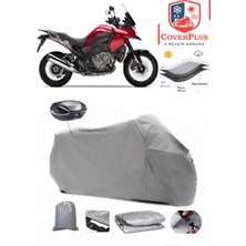 Honda Vfr 1200 x Crosstourer Branda Gri Arka Çanta Uyumlu(Topcase) Motosiket Brandası Motor Örtüsü Çadır Su Geçirmez Motosiklet Kılıfı Motor Brandası,lastikli,taşıma Torbalı