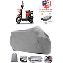 Yuki QM50QT-6E Snoopy Branda Gri Motosiket Brandası Motor Örtüsü Çadır Su Geçirmez Motosiklet Kılıfı Motor Brandası,lastikli,taşıma Torbalı