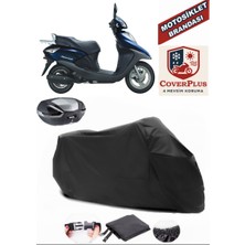 Honda Spacy 110 Branda Siyah Arka Çanta Uyumlu(Topcase) Motosiket Brandası Motor Örtüsü Çadır Su Geçirmez Motosiklet Kılıfı Motor Brandası,lastikli,taşıma Torbalı
