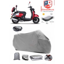 Kuba Trendy Xc 50 Branda Gri Arka Çanta Uyumlu(Topcase) Motosiket Brandası Motor Örtüsü Çadır Su Geçirmez Motosiklet Kılıfı Motor Brandası,lastikli,taşıma Torbalı