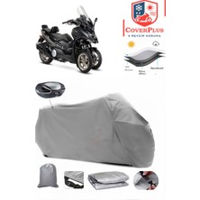 Kymco Cv3 Branda Gri Arka Çanta Uyumlu(Topcase) Motosiket Brandası Motor Örtüsü Çadır Su Geçirmez Motosiklet Kılıfı Motor Brandası,lastikli,taşıma Torbalı