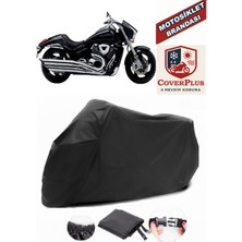 Suzuki Vzr 1800 Intruder Branda Siyah Motosiket Brandası Motor Örtüsü Çadır Su Geçirmez Motosiklet Kılıfı Motor Brandası,lastikli,taşıma Torbalı