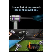 ST-6659 Plus 16000 Bpa Çok Fonksiyonlu Kablosuz Yüksek Emiş ve Şişirme Araç ve Ev Temizlik El Süpürgesi