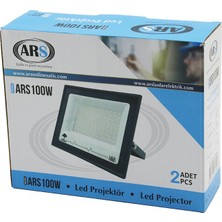 2pcs 100W LED Projektör  19X15.5CM Aydınlatma Açısı: 120 Derece 50.000 Saat Ömür MODEL-ARS100W (5067)