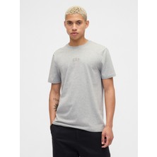 Gap Erkek Gri Everyday Soft Gap Mini Logo T-Shirt