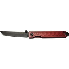 Chris Reeve Pocket Samurai 7425 Rd Kırmızı Kamp / Outdoor Çakı 18CM - Manuel, Kemerlikli, Kutulu