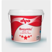 Dyo 7,5lt Beşyıldız Silikonlu Mat Iç Cephe Duvar Boyası Beyaz