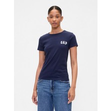 Gap Kadın Lacivert Gap Logo Ribbed Bisiklet Yaka T-Shirt (3’lü)
