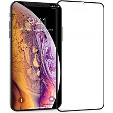 iPhone 11 Pro Max / Xs Max Uyumlu Ön Koruma Temperli Cam Ekran Koruyucu (Siyah)