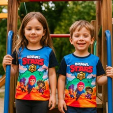 Brawl Stars Çocuk Tişört T-Shirt Digital Baskılı