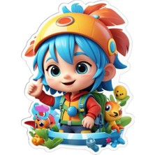 Altınuç Art Design 2 Adet Çocuk Odası Sticker V2 Masa Dolap Defter Duvar Sticker