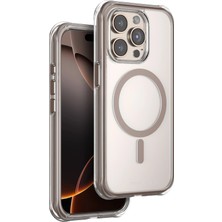 Onegif Apple Iphone 15 Pro Max Hulk Magsafe Kapak - Çöl Titanyum Gnzrz