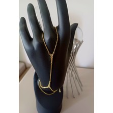 Çift Taşlı Gold Renk Şahmeran