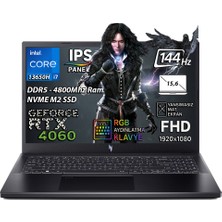 Acer Nitro V 15 ANV15-51 Intel Core I7 13620H 64GB 512GB SSD RTX4060 Freedos 15.6" Taşınabilir Bilgisayar NH.QQEEY.002
