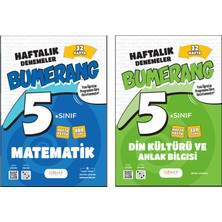 Günay Yayınları 5. Sınıf Bumerang Serisi 32 Haftalık Denemeler Matematik Din Kültürü ve Ahlak Bilgisi Seti 2026 Güncel Basım