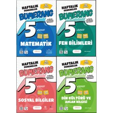 Günay Yayınları 5. Sınıf Bumerang Serisi 32 Haftalık Denemeler Matematik Fen Bilimleri Sosyal Bilgiler Din Kültürü Seti 2026 Güncel Basım