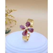 Dört Yaprak Çiçek Bileklik Kiremit