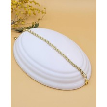 Burgu Zincir Gold Metal Ince Bileklik