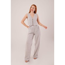 Kırçıllı Desen Gri Takım