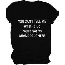 Baskılı Oversize Bisiklet Yaka T-Shirt - Siyah