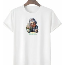 Anneler Gününe Özel Tasarım Canım Annem Baskılı T-Shirt - Beyaz