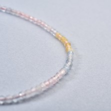 Nox Jewelry 14 Ayar Altın Kaplama Akuamarin Morganit Beril Doğal Taşlı Gümüş Kolye - NGS00120