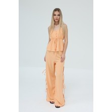 Fiyonklu Bluz Takım - Kavuniçi