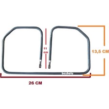 26 x 13,5 cm 900 Watt Tost Makinesi Rezistansı Seri Bağlantı Rezistans