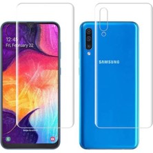Samsung Galaxy A50 Uyumlu Şeffaf Ön ve Arka Koruma 360° Full Kaplama Ekran Koruyucu