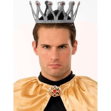 Gümüş Renk Çocuk ve Yetişkin Uyumlu Kral Tacı (5250)