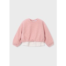Mayoral Pembe Kız Çocuk Peluş Sweatshirt 4431