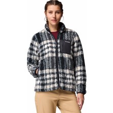 West Bend Print Tam Fermuarlı Iı Kadın Polar Üst