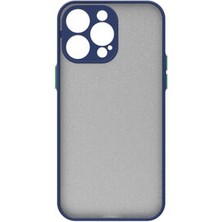 iPhone 14 Pro Kılıf Arkası Buğulu Kenarları Renkli Sert Premium Silikon Kapak Rcv/hux