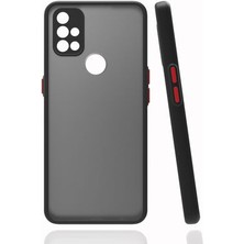 One Plus Nord N10 5g Kılıf Arkası Buğulu Kenarları Renkli Sert Premium Silikon Kapak Rcv/hux